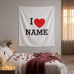 Herzname Wandteppich