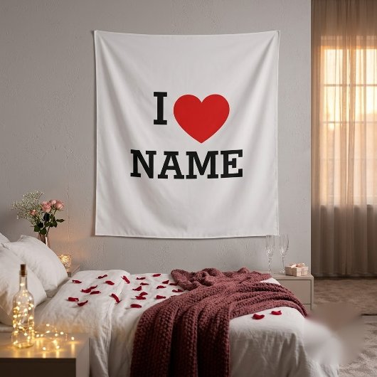 Herzname Wandteppich