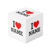 Herzname Würfel (Vorderseite Schrägansicht)