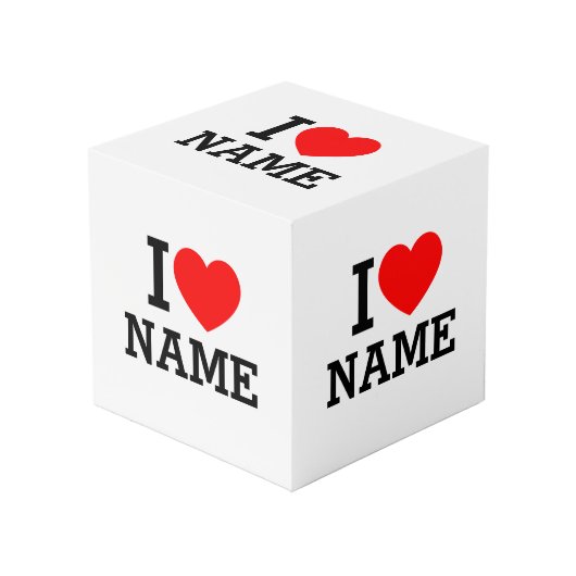 Herzname Würfel (Vorderseite Schrägansicht)
