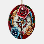 "Herznavigieren" Keramik Ornament (Rechts)