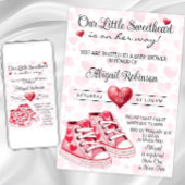 Herzneaker Sweetheart Valentine Baby Dusche Einladung