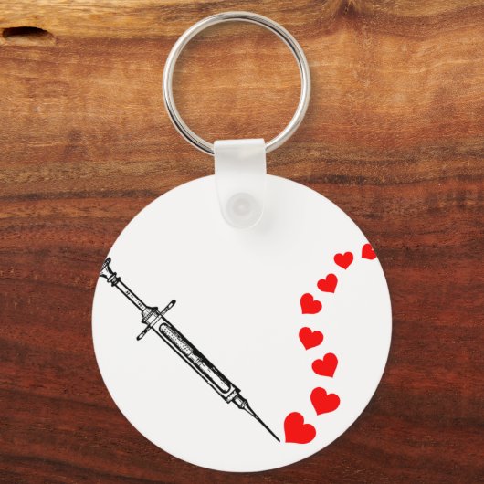 Herznebel (schwarz) schlüsselanhänger (Vorderseite)