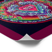 Herzöffnen Mandala Print Poster (Ecke)