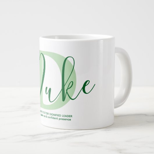 Herzog Name Bedeutung Monogramm Jumbo-Tasse (Vorderseite Rechts)