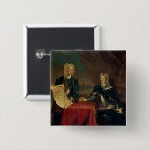 Herzog von Marlborough Pläne besprechend Button (Vorne & Hinten)