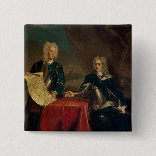 Herzog von Marlborough Pläne besprechend Button (Vorderseite)