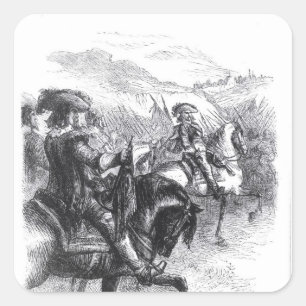 Herzog von Monmouth Advancing über Taunton Quadratischer Aufkleber
