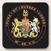 Herzog von Sussex No. 48 Lodge Hard Plastic Unters Getränkeuntersetzer (Vorderseite)