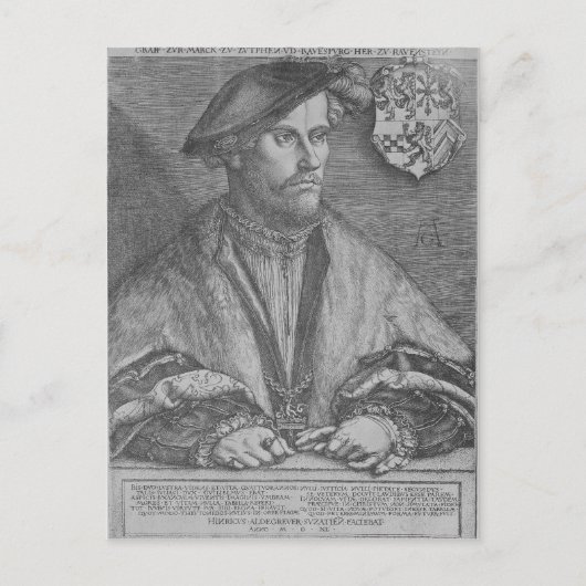 Herzog Wilhelm V von Cleve, 1540 Postkarte (Vorderseite)