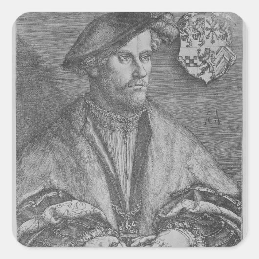Herzog Wilhelm V von Cleve, 1540 Quadratischer Aufkleber (Vorderseite)