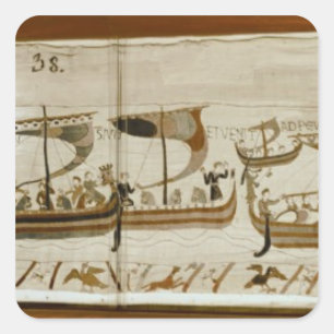 Herzog William und sein Flottenkreuz Pevensey Quadratischer Aufkleber