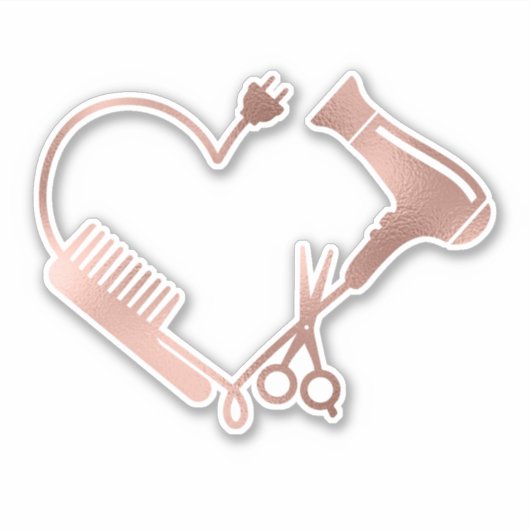 Herzöge Stylistische Schere Salon Friseur Aufkleber (Vorderseite)