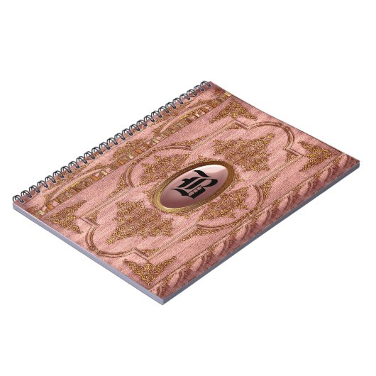 Herzogin Marta Victorian Monogram Notizblock (Linke Seite)