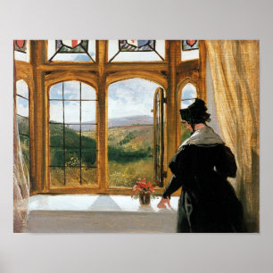 Herzogin von Abercorn schauend aus einem Fenster Poster