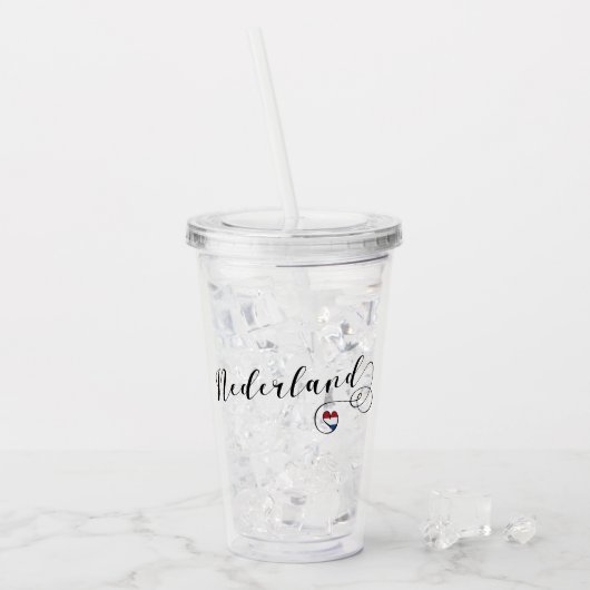 Herzogliche niederländische Flagge Acryltrinkbecher (Vorderseite Ice)