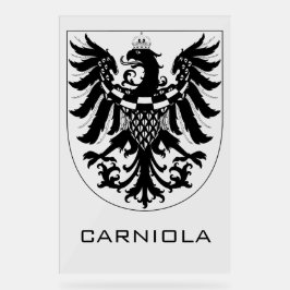 Herzogtum Krain Monochrome Heraldische Kunst Acrylschild