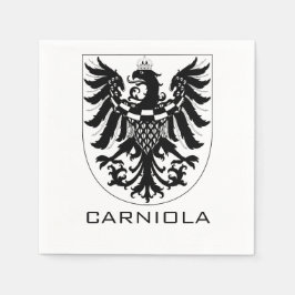 Herzogtum Krain Monochrome Heraldische Kunst Serviette