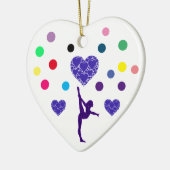 Herzornament "GYMNASTICS". Keramik Ornament (Links)