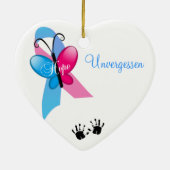 Herzornament Sternenkind Keramikornament (Hinten)