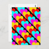 Herzpatchwork Postkarte (Vorne/Hinten)