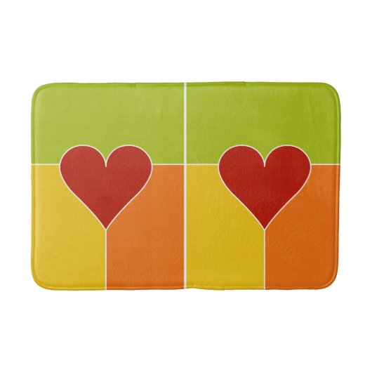 Herzpattern Badematten (Vorderseite)