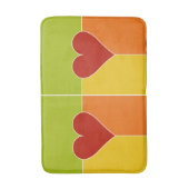 Herzpattern Badematten (Vorderseite Vertikal)