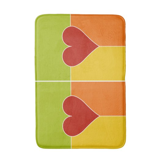 Herzpattern Badematten (Vorderseite Vertikal)
