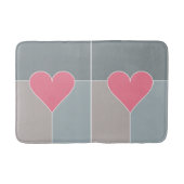Herzpattern Badematten (Vorderseite)