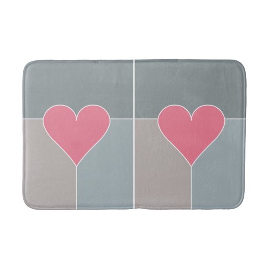 Herzpattern Badematten (Vorderseite)