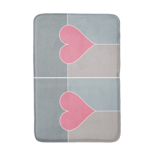 Herzpattern Badematten (Vorderseite Vertikal)
