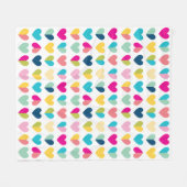 HERZPATTERN hübsche moderne geometrische Formen de Fleecedecke (Vorderseite (Horizontal))