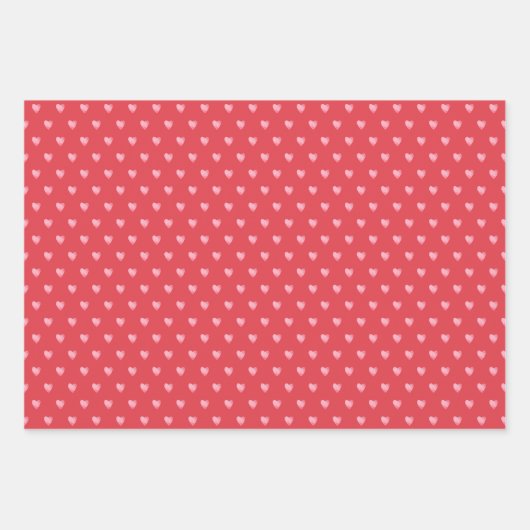 HerzPattern Valentinstag Geschenkpapier Set (Vorderseite 3)