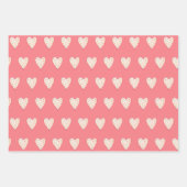 HerzPattern Valentinstag Geschenkpapier Set (Vorderseite 2)
