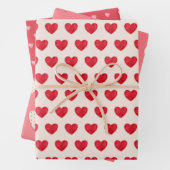 HerzPattern Valentinstag Geschenkpapier Set (Beispiel)