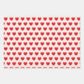 HerzPattern Valentinstag Geschenkpapier Set (Vorderseite)