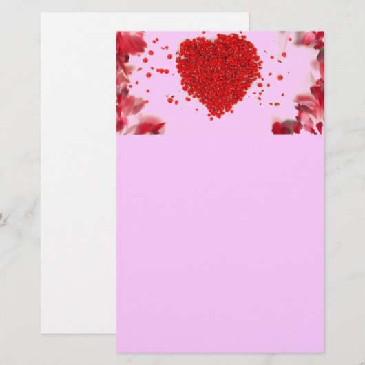 HerzPetals Briefpapier (Vorne/Hinten)