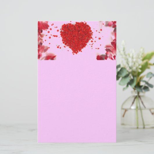 HerzPetals Briefpapier (Stehend Vorderseite)