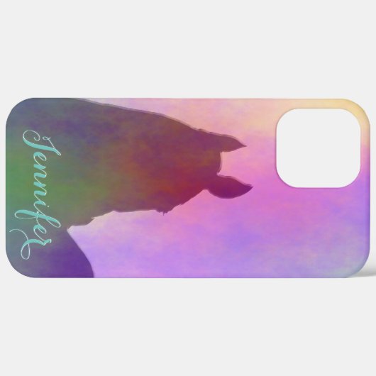 Herzpferd I (lila und gelb) Case-Mate iPhone Case-Mate iPhone Hülle (Rückseite / Rechts)