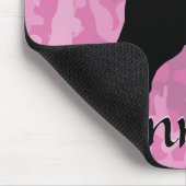 Herzpferd (rosa Camouflage) Mousepad (Ecke)