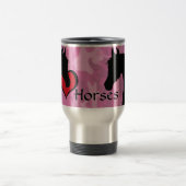 Herzpferd (rosa Camouflage) Reisebecher (Mittel)
