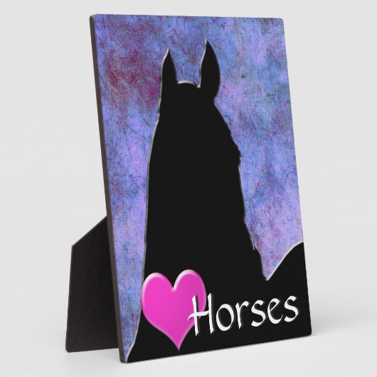 Herzpferde I (lila/blau) Fotoplatte (Seite)