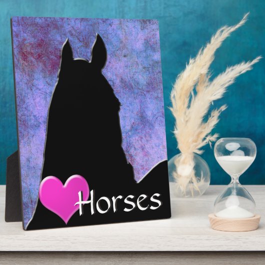 Herzpferde I (lila/blau) Fotoplatte (Seite)