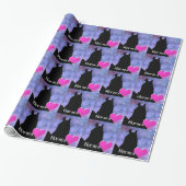 Herzpferde I (lila/blau) Geschenkpapier (Ungerollt)