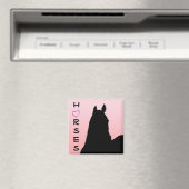 Herzpferde I (rosa verblasst) Magnet (In Situ (Geschirrspüler))