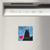 Herzpferde I Rotes Herz (blau/grün) Magnet (In Situ (Geschirrspüler))