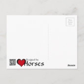 Herzpferde I (Silberes Herz) Postkarte (Rückseite)