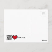 Herzpferde I (Silberherz) Postkarte (Rückseite)