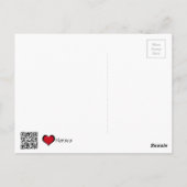 Herzpferde I (weißer Hintergrund) Postkarte (Rückseite)
