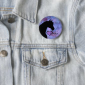 Herzpferde II (lila/blau) Button (Beispiel)